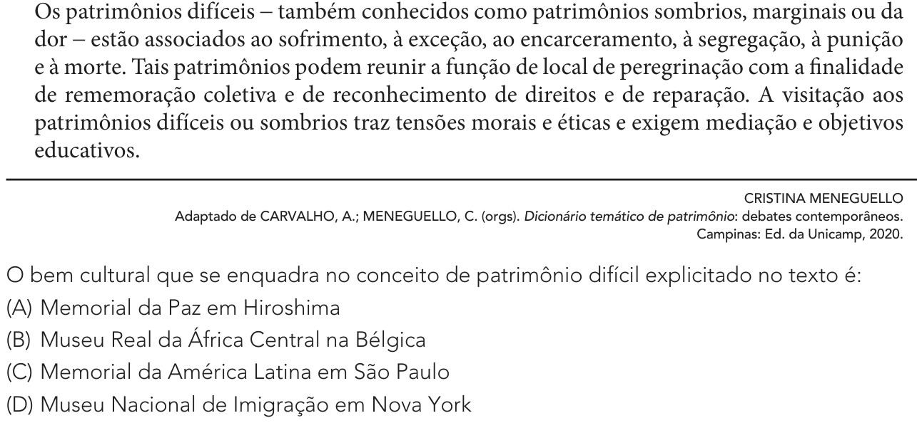 Questão 59 no caderno Exame Único da UERJ 2023
