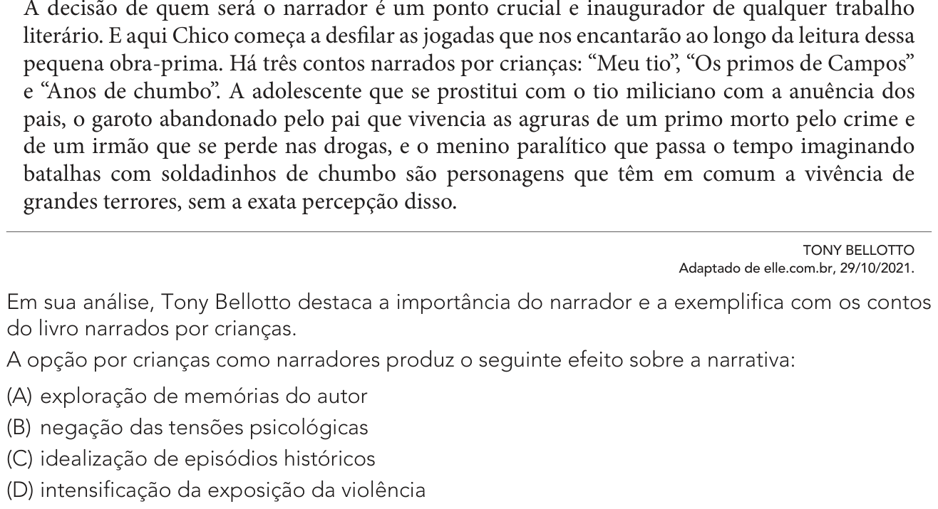 Questão 9 no caderno 2º Exame de Qualificação da UERJ 2024