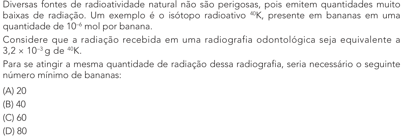 Questão 46 no caderno 2º Exame de Qualificação da UERJ 2024