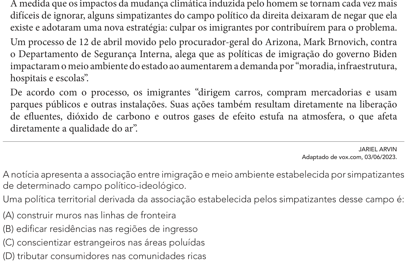 Questão 50 no caderno 2º Exame de Qualificação da UERJ 2024