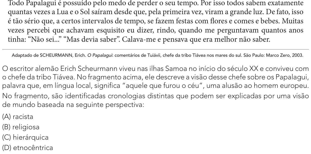 Questão 51 no caderno 2º Exame de Qualificação da UERJ 2024