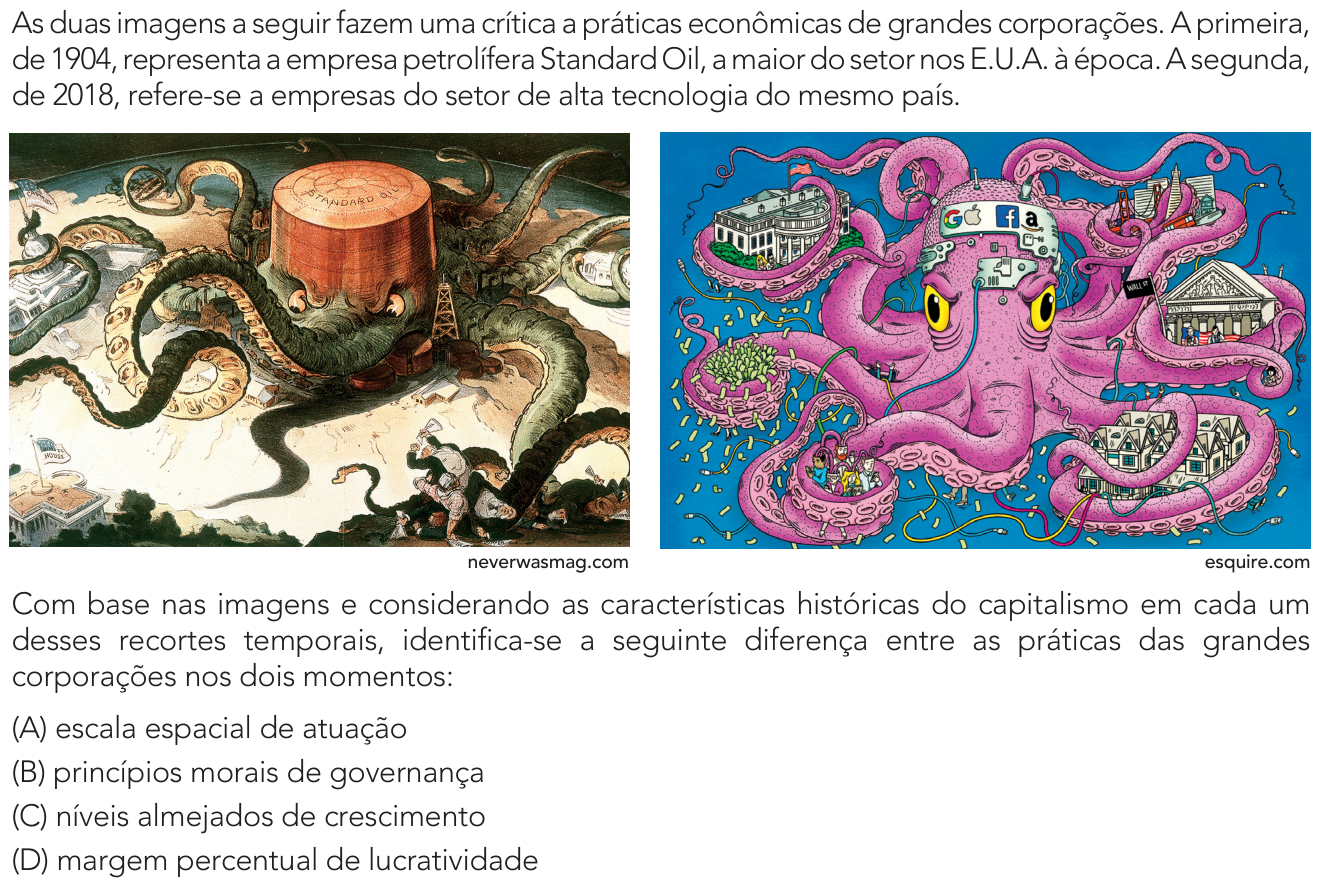 Questão 56 no caderno 1º Exame de Qualificação da UERJ 2025