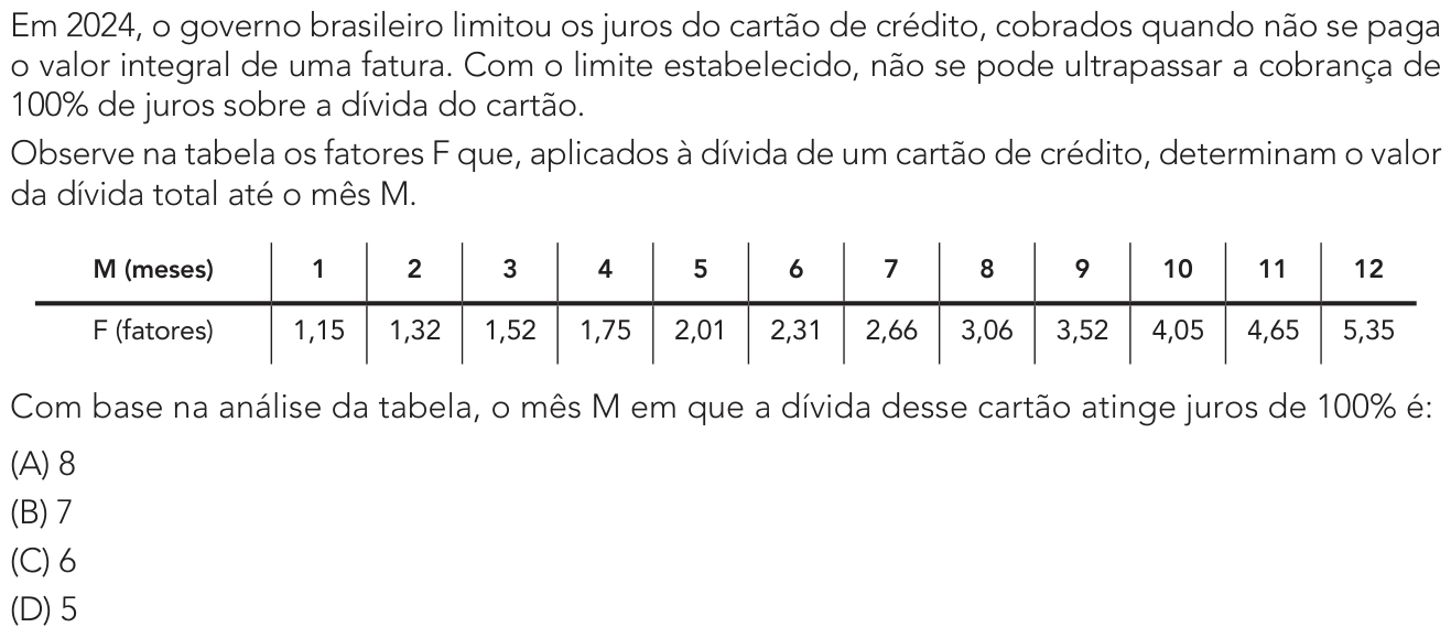 Questão 5 no caderno 2º Exame de Qualificação da UERJ 2025