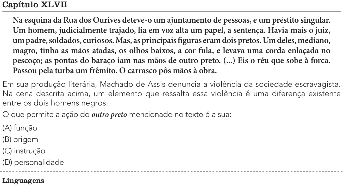 Questão 14 no caderno 2º Exame de Qualificação da UERJ 2025