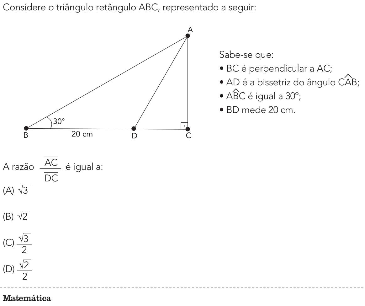 Questão 30 no caderno 2º Exame de Qualificação da UERJ 2025