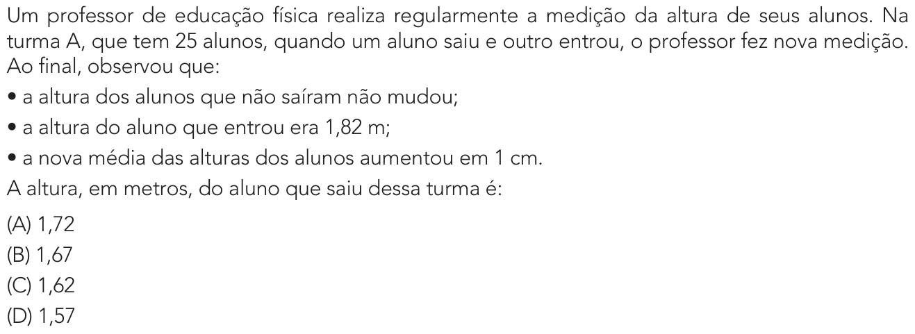 Questão 31 no caderno 2º Exame de Qualificação da UERJ 2025