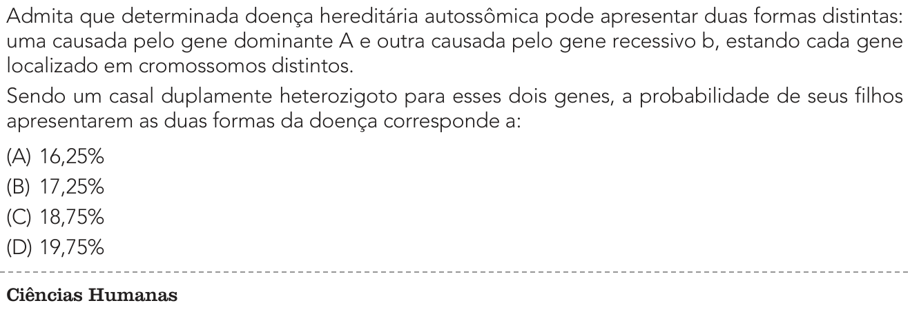 Questão 46 no caderno 2º Exame de Qualificação da UERJ 2025