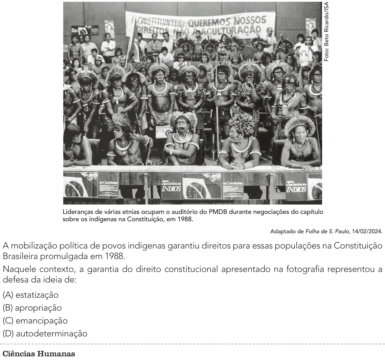 Questão 55 no caderno 2º Exame de Qualificação da UERJ 2025