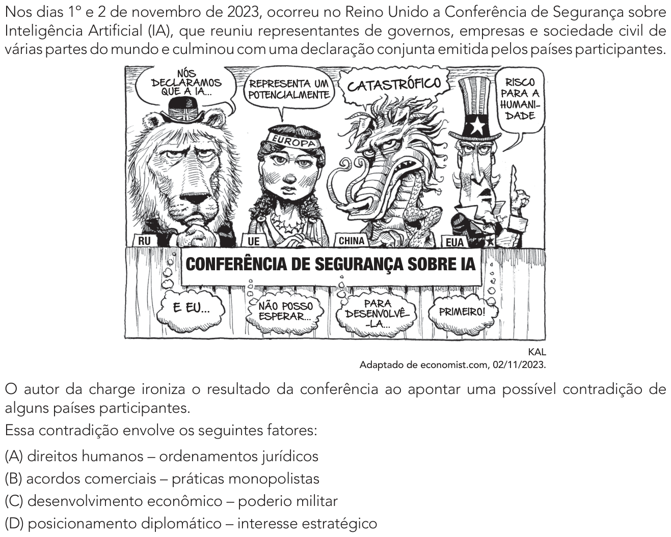 Questão 57 no caderno 2º Exame de Qualificação da UERJ 2025