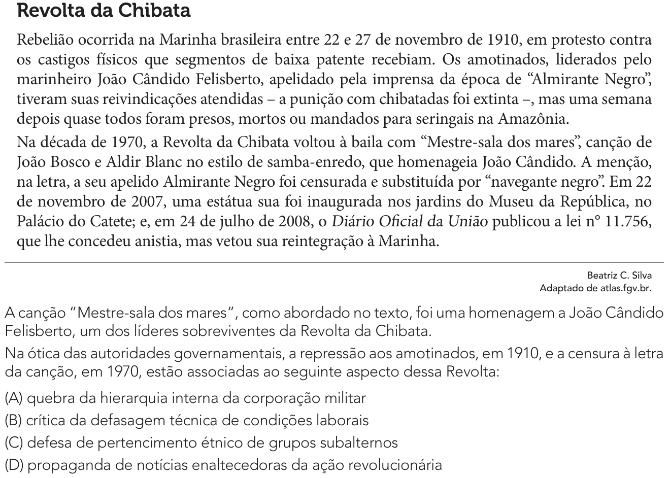 Questão 1 no caderno 1º Exame de Qualificação da UERJ 2026