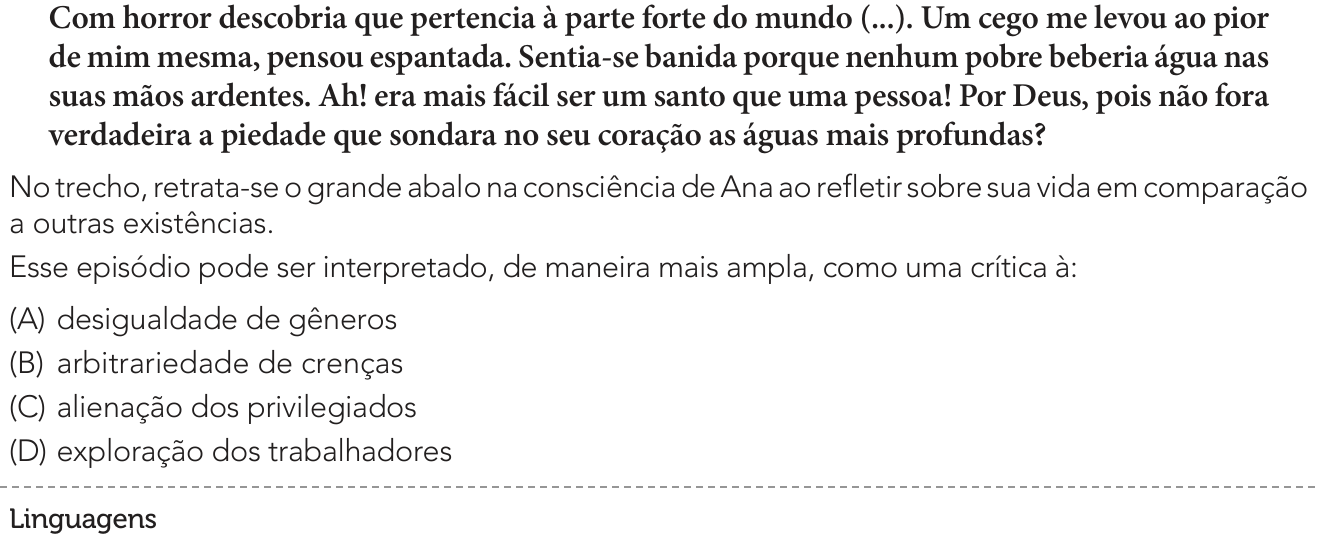 Questão 19 no caderno 1º Exame de Qualificação da UERJ 2026