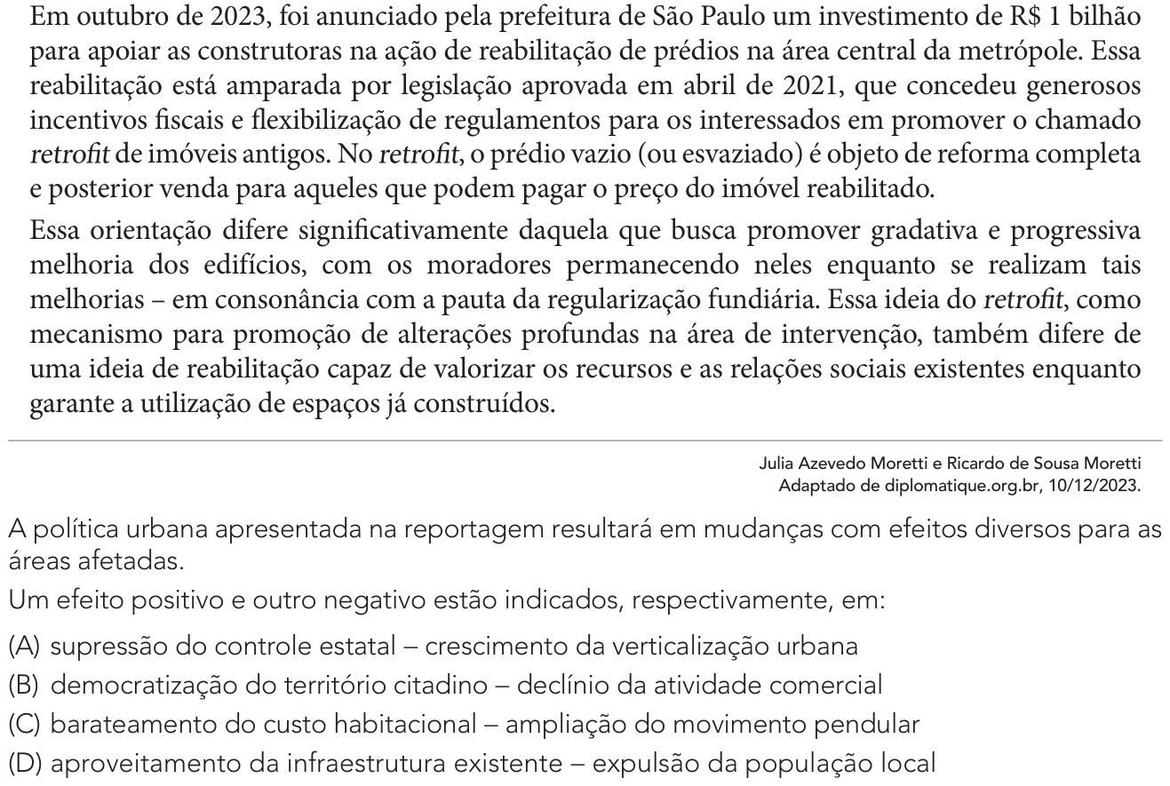 Questão 51 no caderno 1º Exame de Qualificação da UERJ 2026