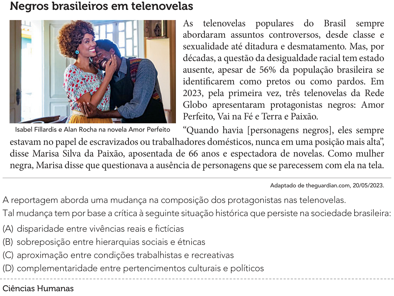 Questão 52 no caderno 1º Exame de Qualificação da UERJ 2026