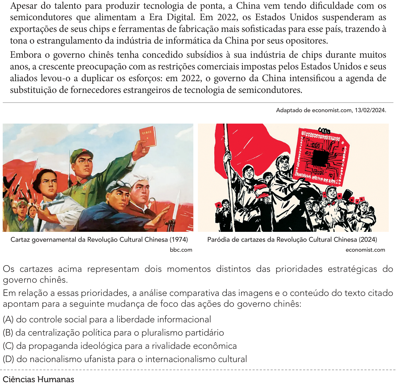 Questão 58 no caderno 1º Exame de Qualificação da UERJ 2026