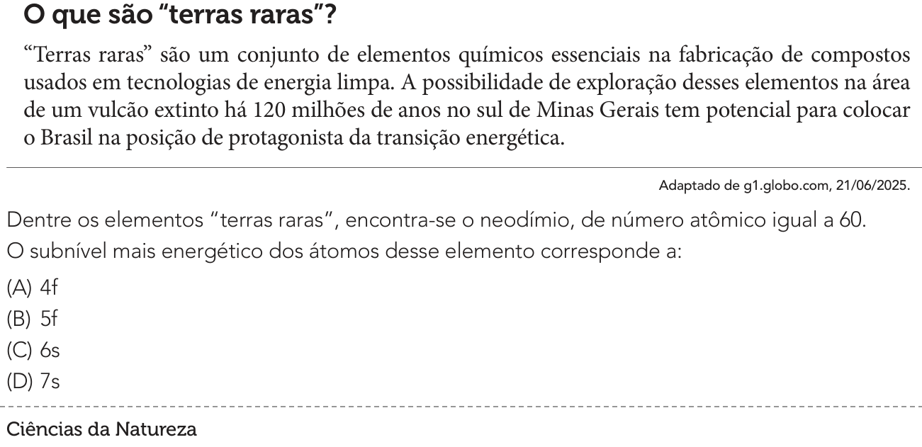 Questão 37 no caderno 2º Exame de Qualificação da UERJ 2026