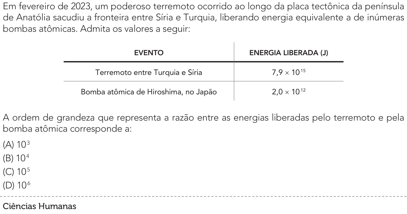 Questão 46 no caderno 2º Exame de Qualificação da UERJ 2026