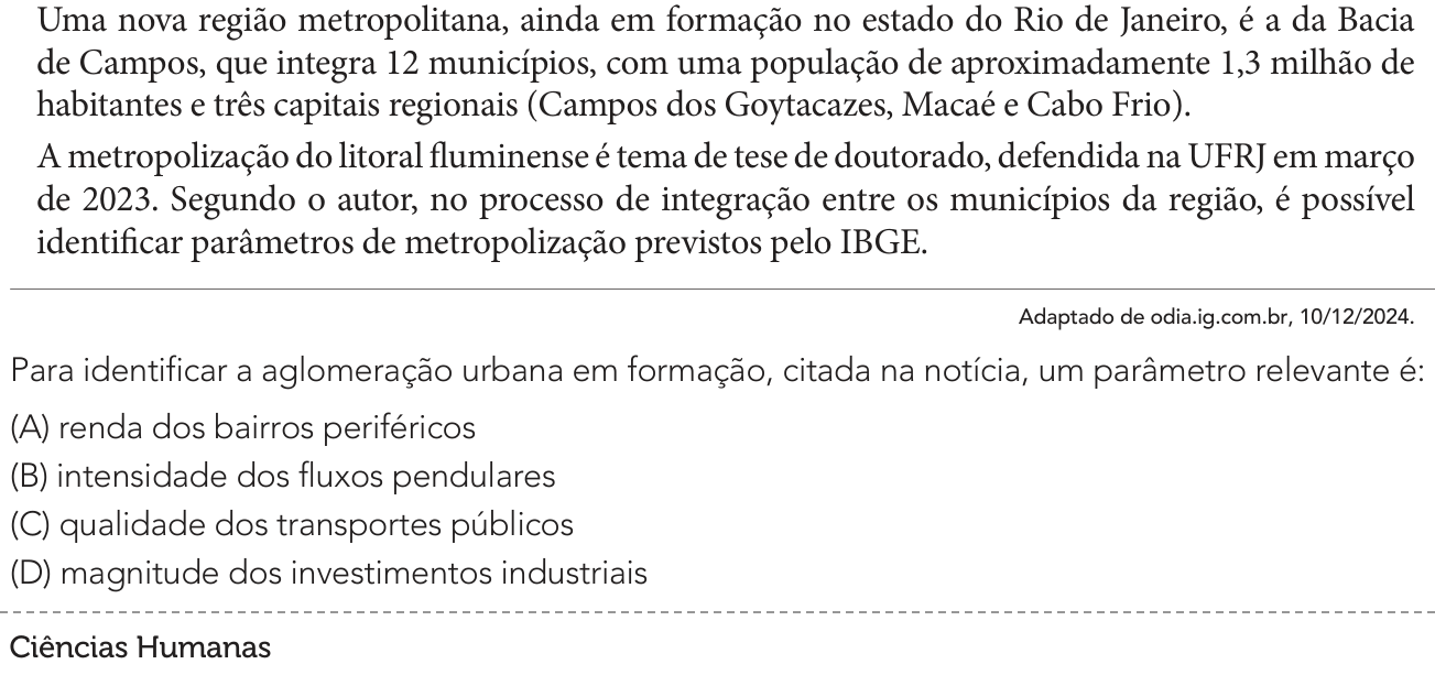Questão 55 no caderno 2º Exame de Qualificação da UERJ 2026