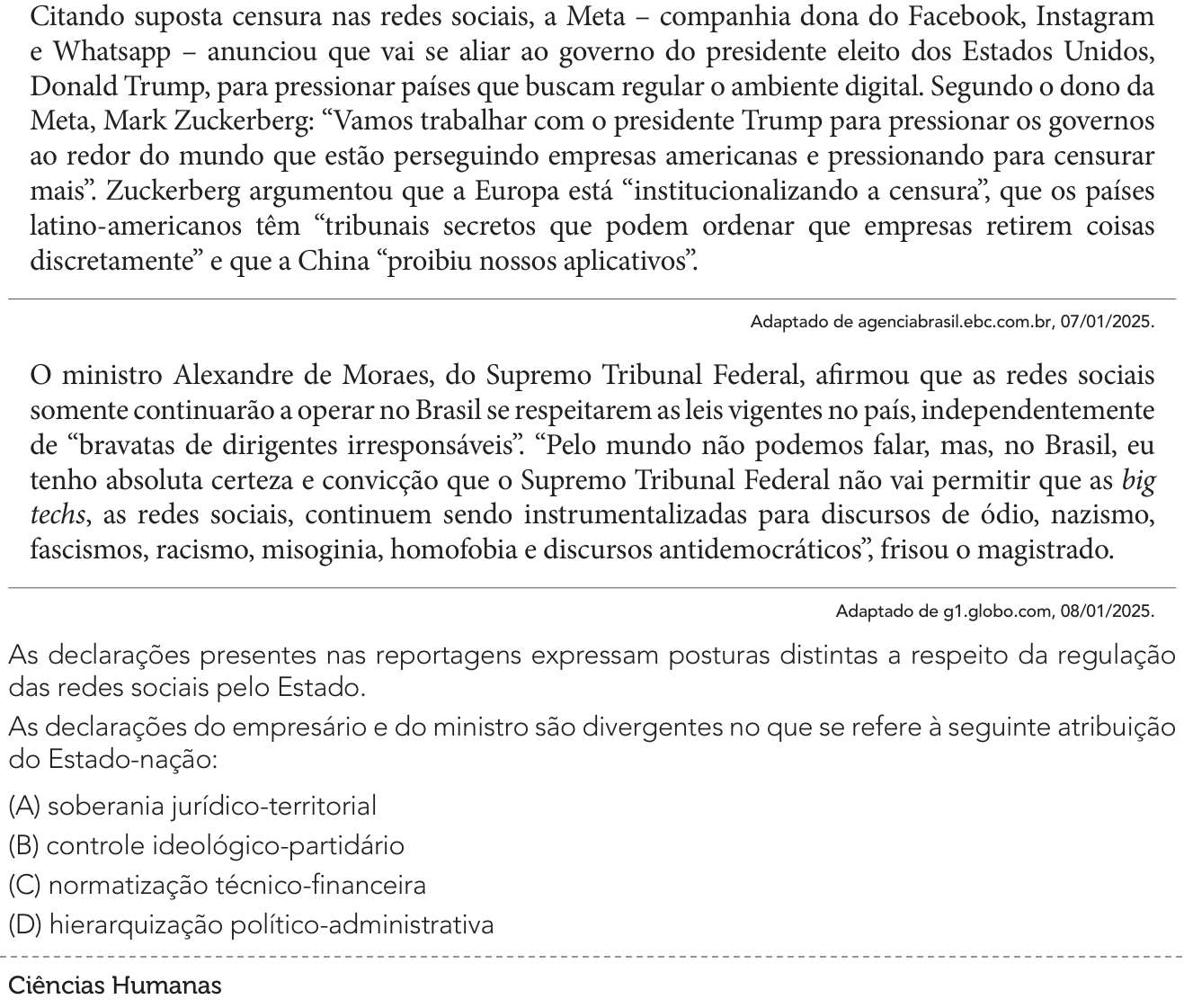 Questão 57 no caderno 2º Exame de Qualificação da UERJ 2026