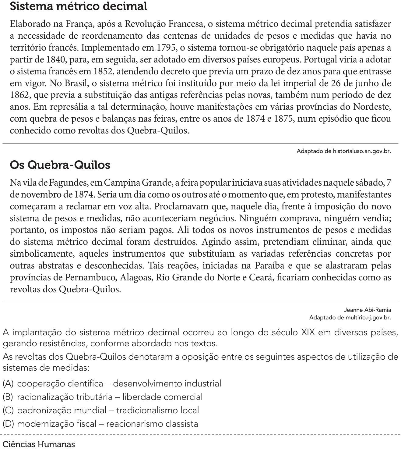 Questão 58 no caderno 2º Exame de Qualificação da UERJ 2026
