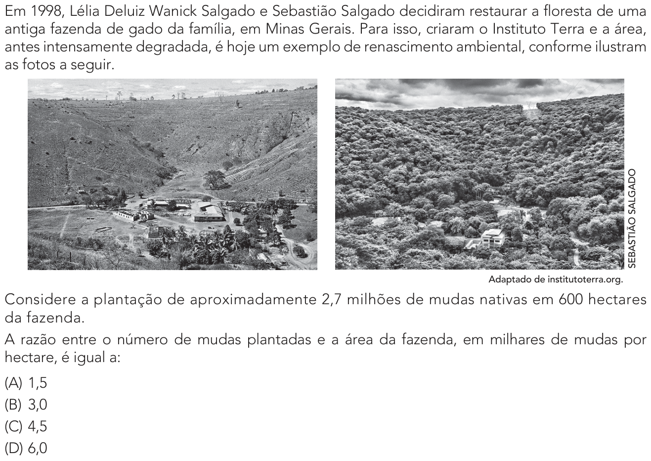 Questão 7 no caderno 1º Exame de Qualificação da UERJ 2027
