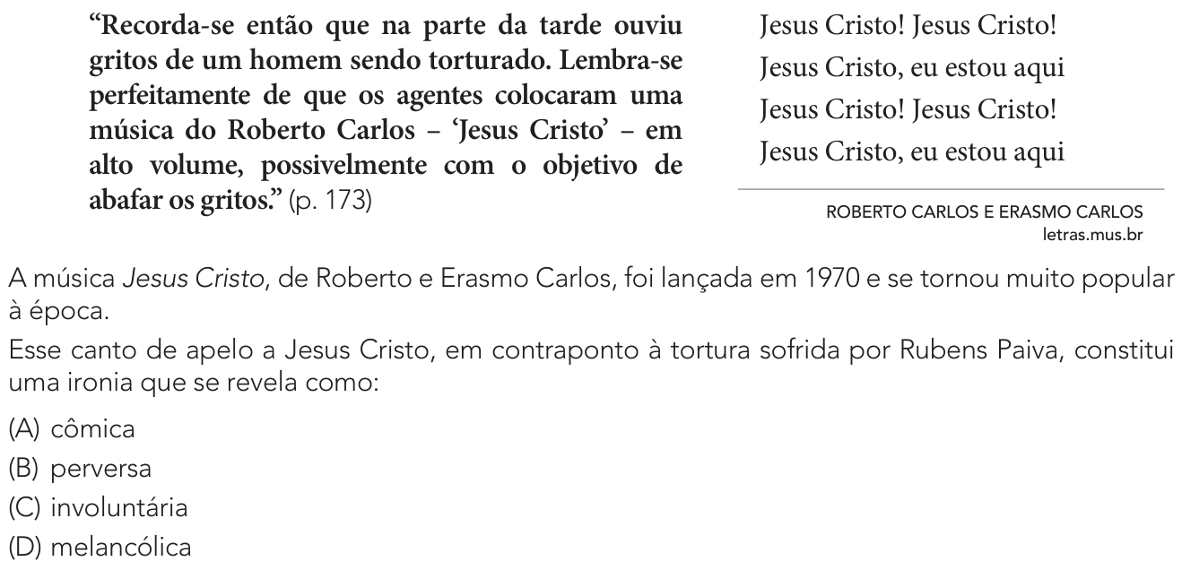 Questão 19 no caderno 1º Exame de Qualificação da UERJ 2027