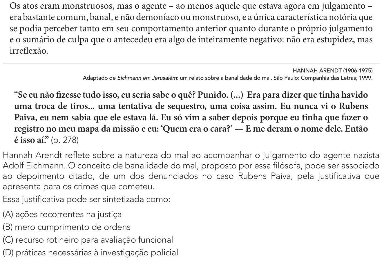 Questão 20 no caderno 1º Exame de Qualificação da UERJ 2027