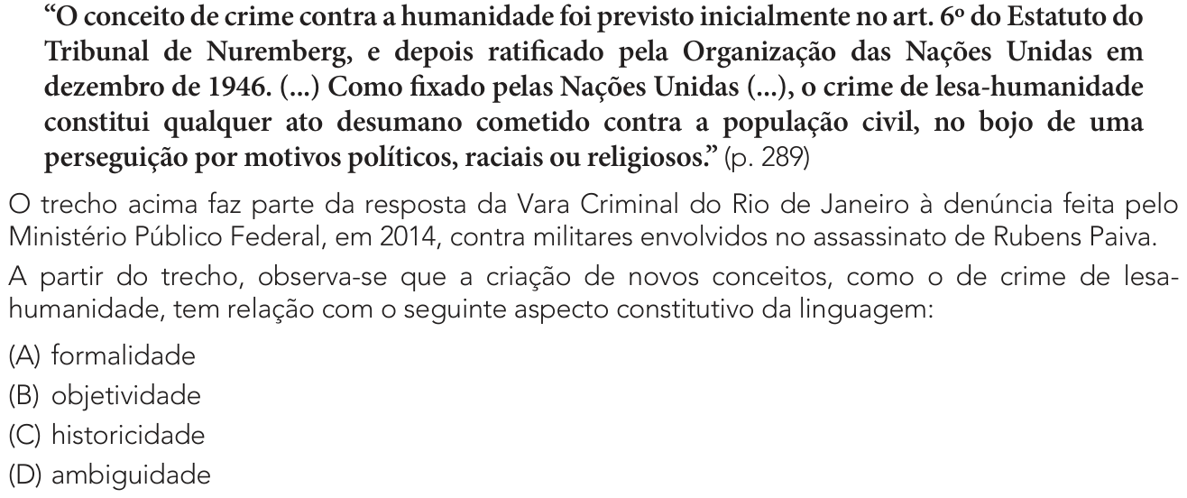 Questão 21 no caderno 1º Exame de Qualificação da UERJ 2027