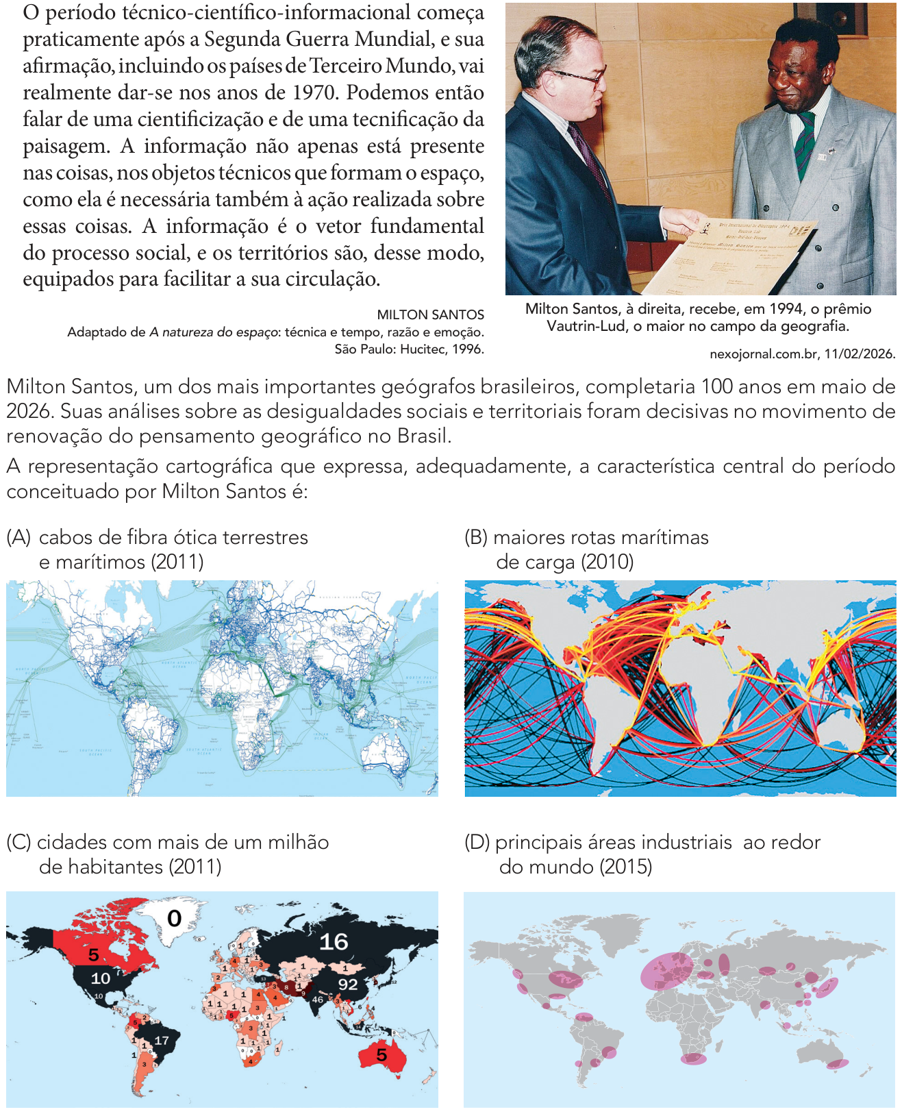 Questão 57 no caderno 1º Exame de Qualificação da UERJ 2027