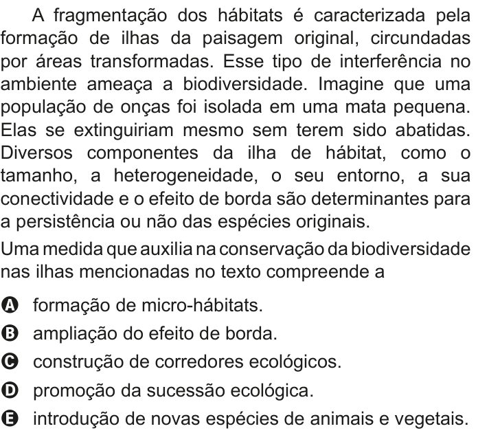 Questão 95 no caderno Azul do ENEM 2020