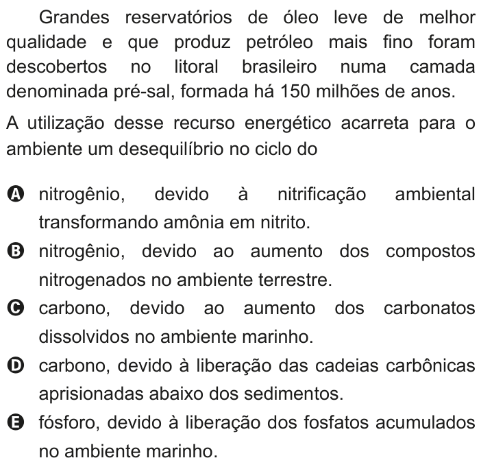 Questão 97 no caderno Azul do ENEM 2020