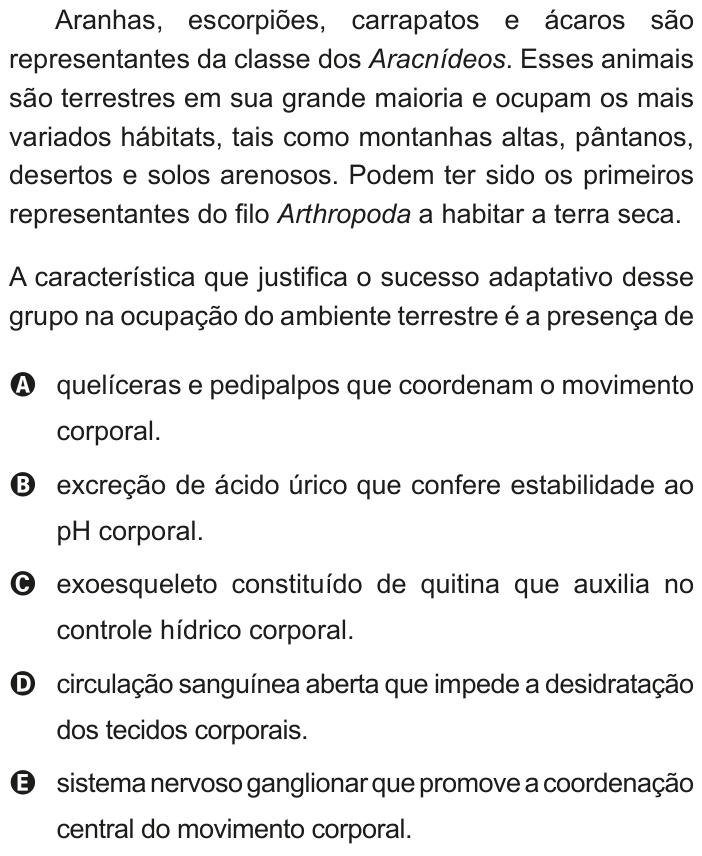 Questão 118 no caderno Azul do ENEM 2020