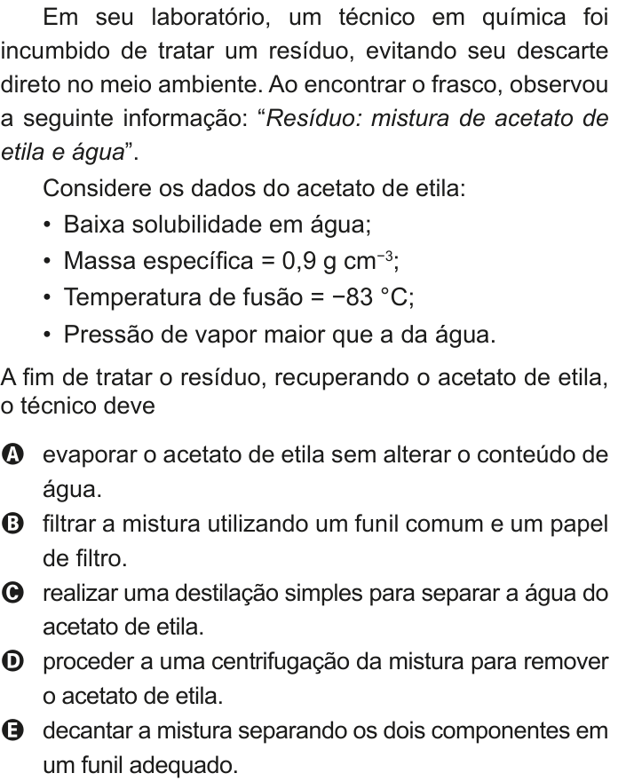 Questão 123 no caderno Azul do ENEM 2020