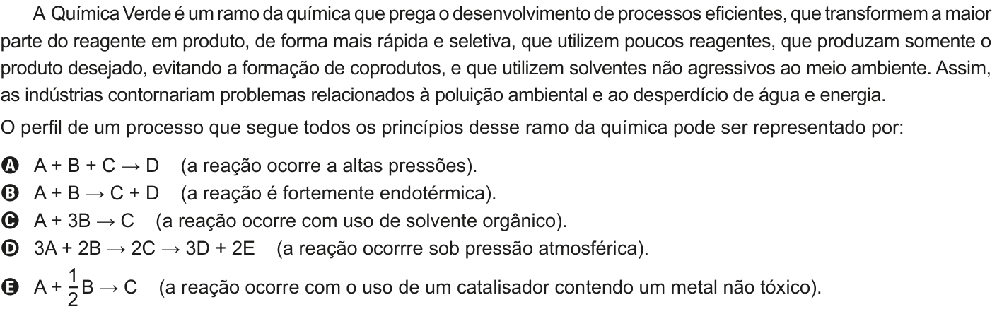 Questão 131 no caderno Azul do ENEM 2020