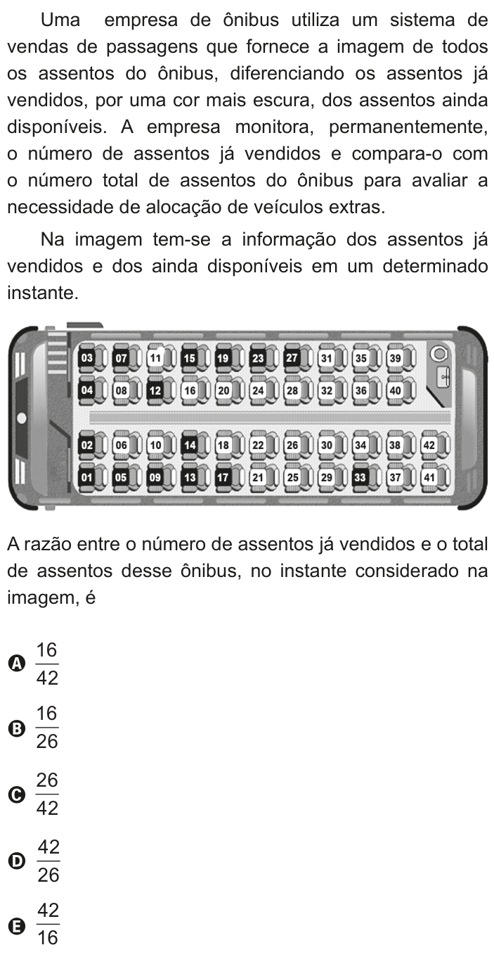 Questão 137 no caderno Azul do ENEM 2020