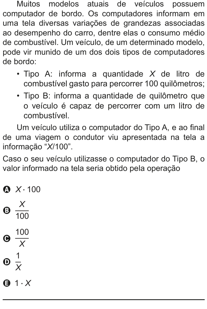 Questão 147 no caderno Azul do ENEM 2020