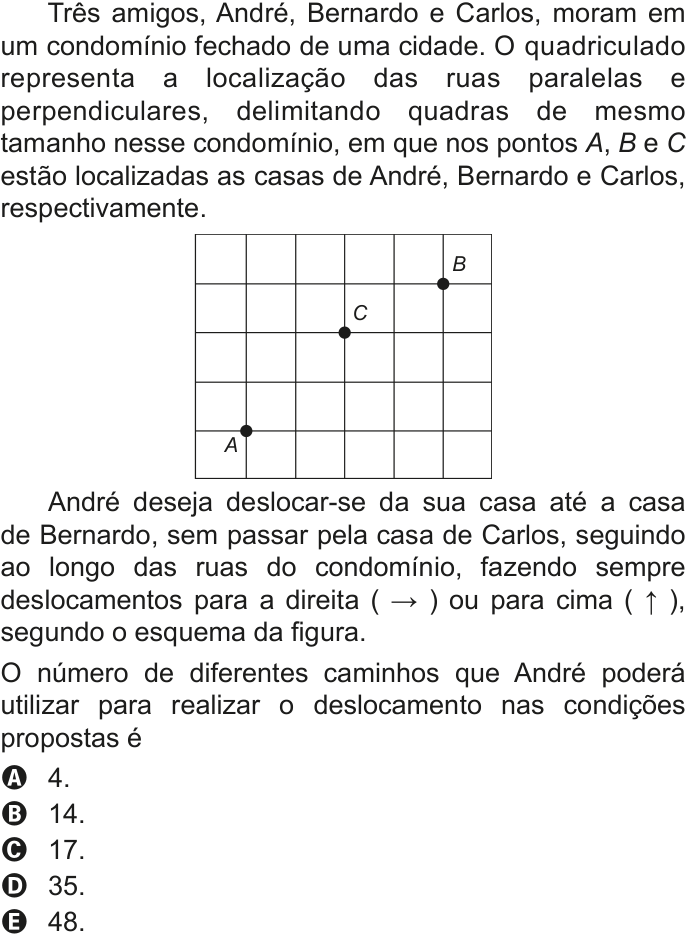 Questão 158 no caderno Azul do ENEM 2020