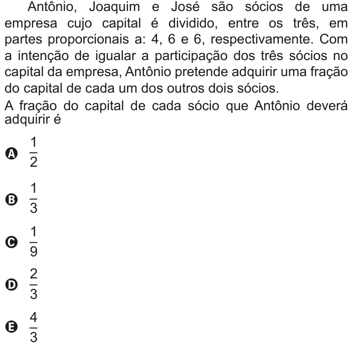 Questão 170 no caderno Azul do ENEM 2020