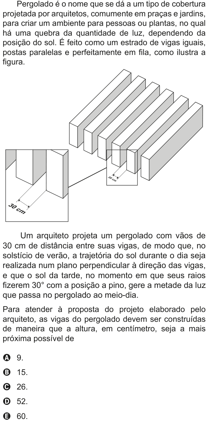 Questão 173 no caderno Azul do ENEM 2020