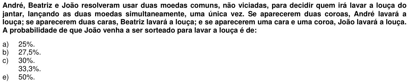 Questão 3 no caderno 1ª fase da UFPR 2012