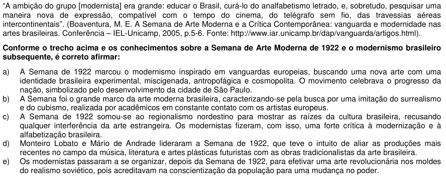 Questão 14 no caderno 1ª fase da UFPR 2012