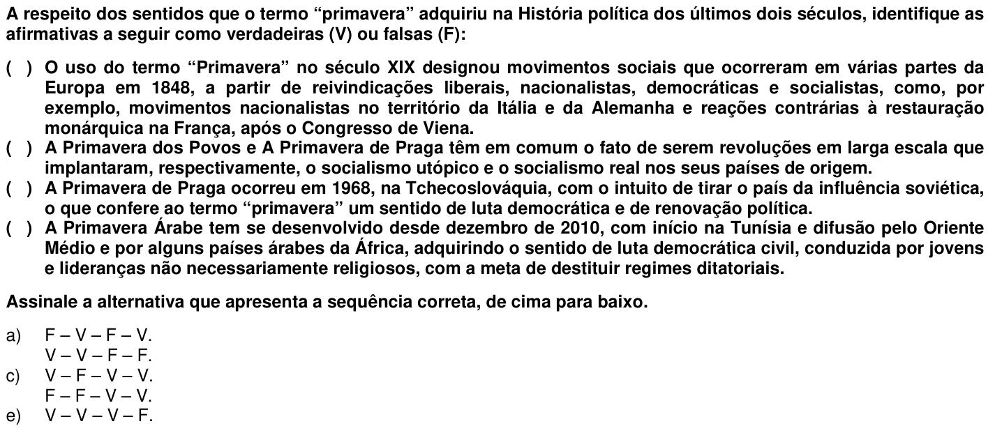 Questão 18 no caderno 1ª fase da UFPR 2012