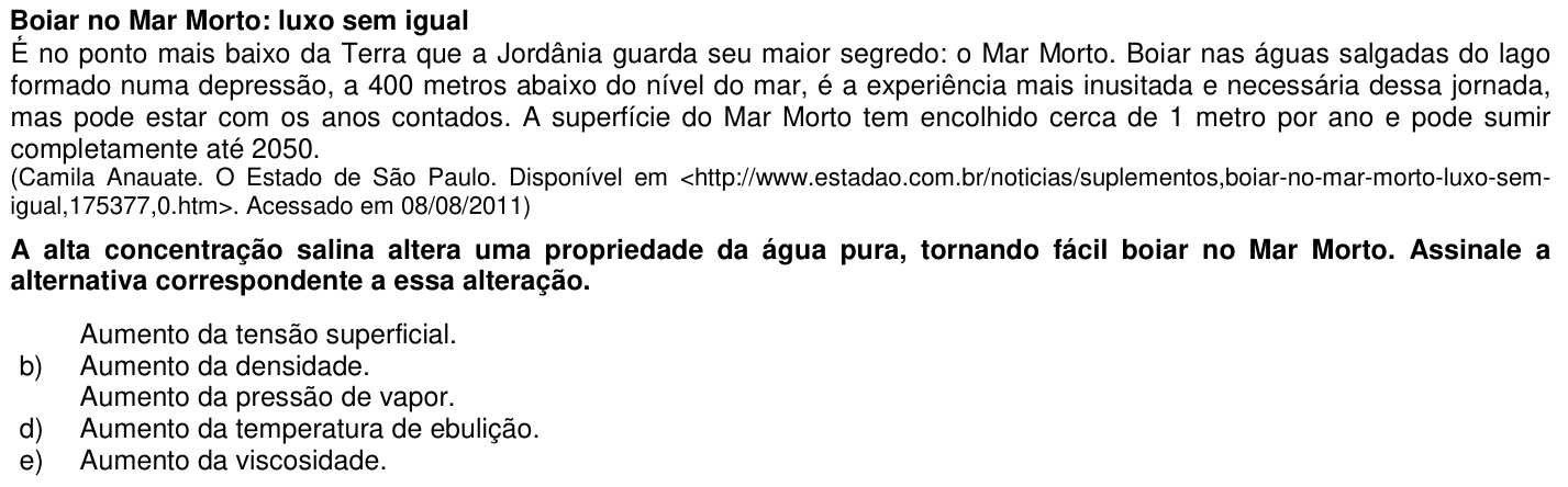 Questão 22 no caderno 1ª fase da UFPR 2012