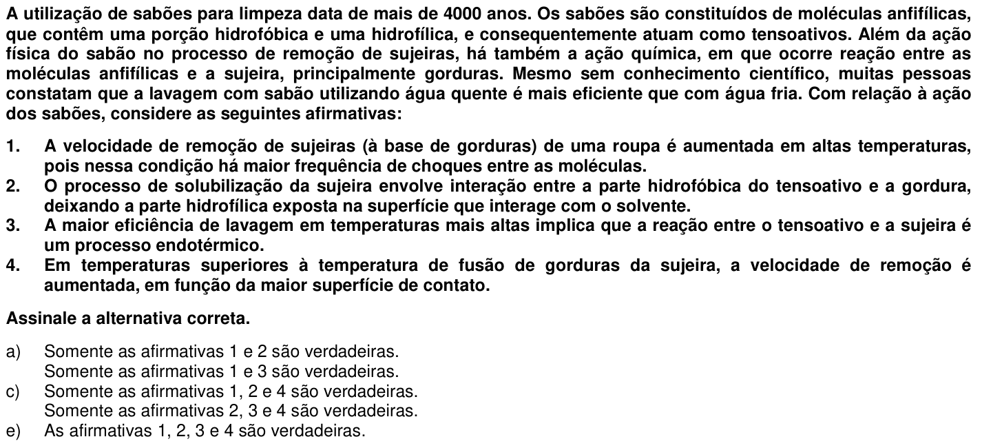 Questão 25 no caderno 1ª fase da UFPR 2012