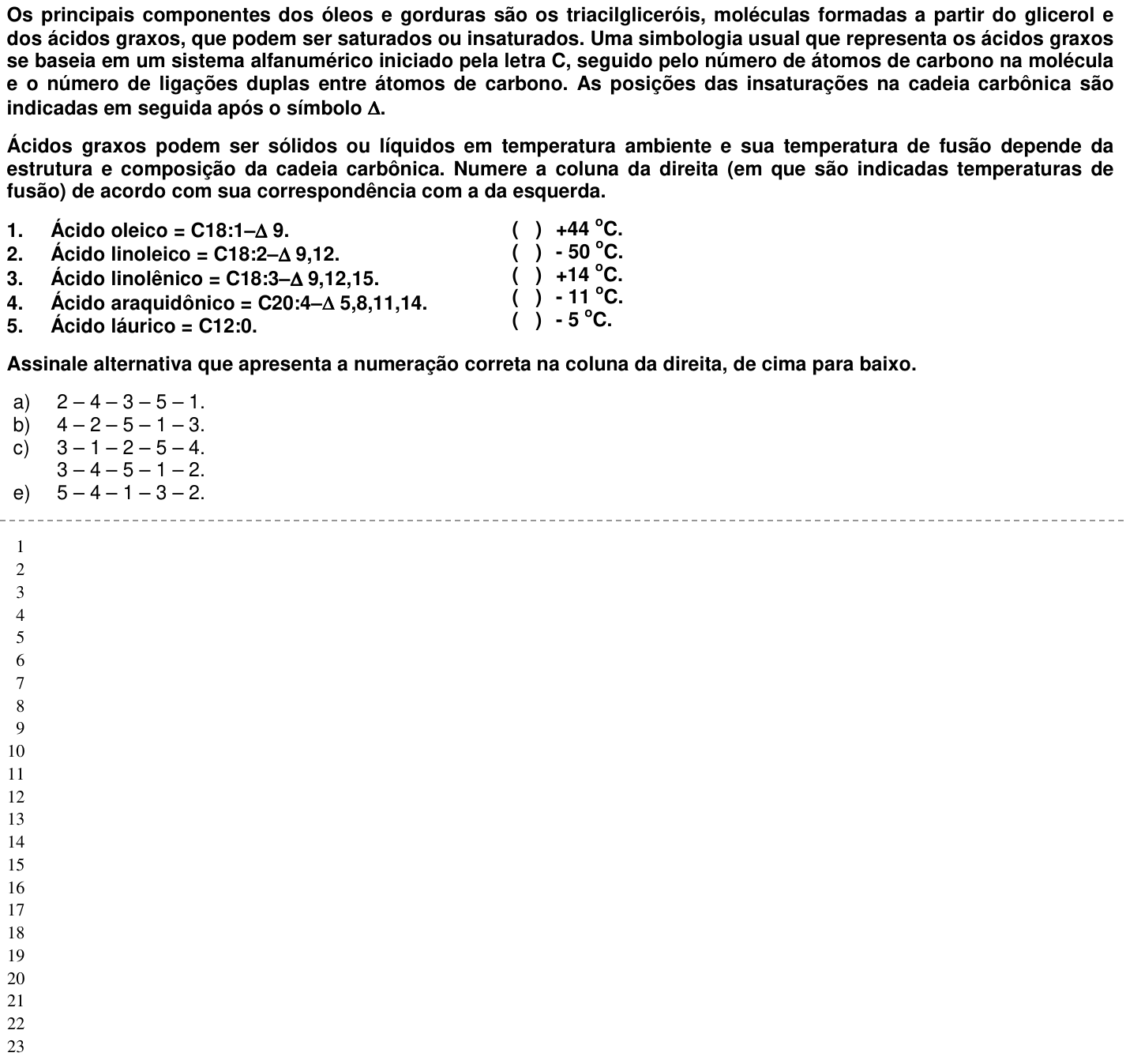 Questão 26 no caderno 1ª fase da UFPR 2012