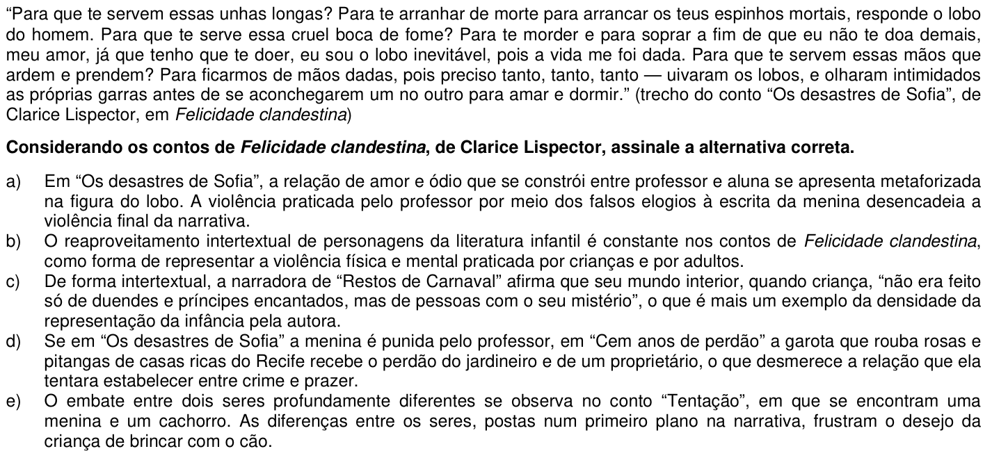 Questão 40 no caderno 1ª fase da UFPR 2012