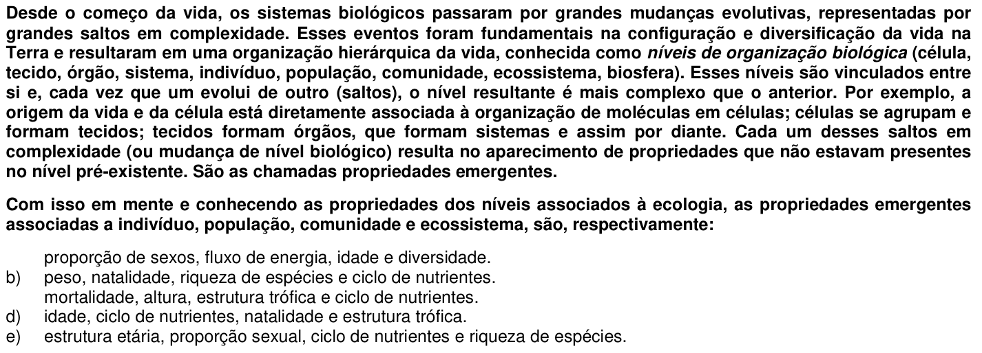 Questão 56 no caderno 1ª fase da UFPR 2012
