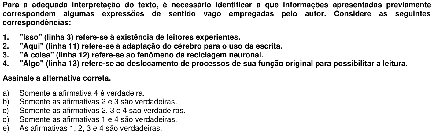 Questão 2 no caderno 1ª fase da UFPR 2013