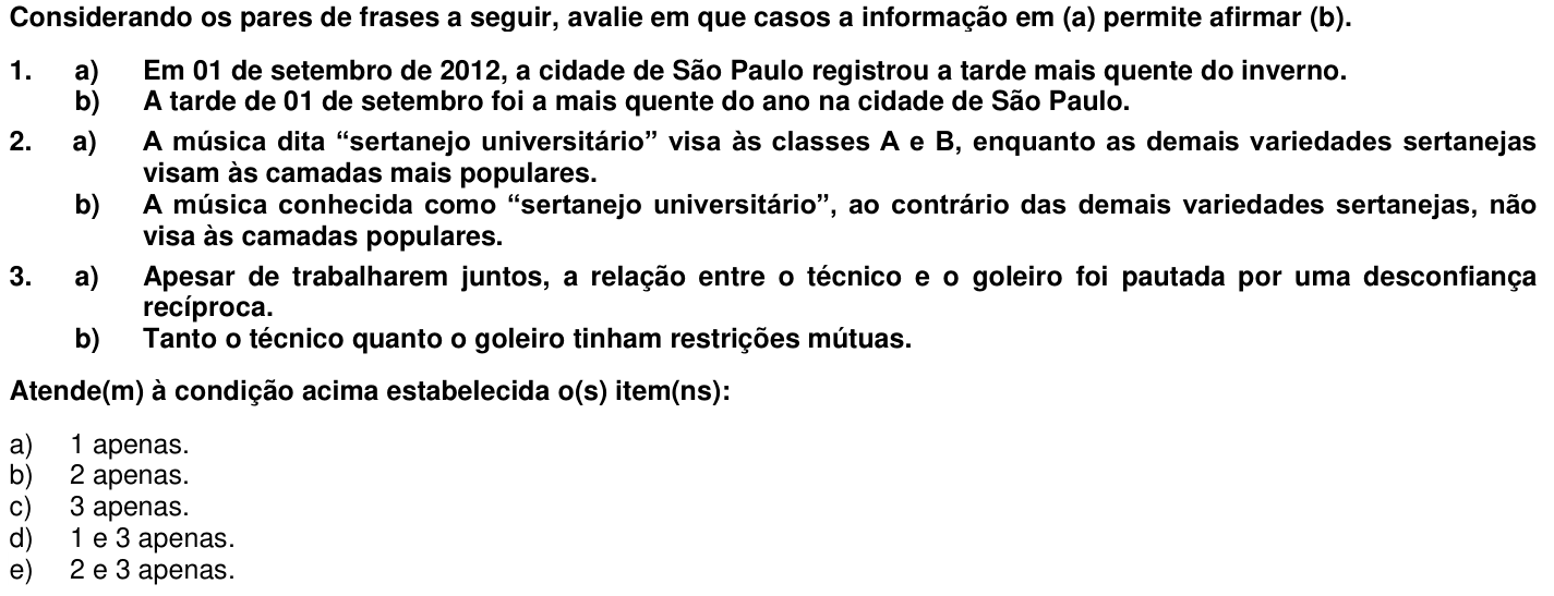 Questão 11 no caderno 1ª fase da UFPR 2013
