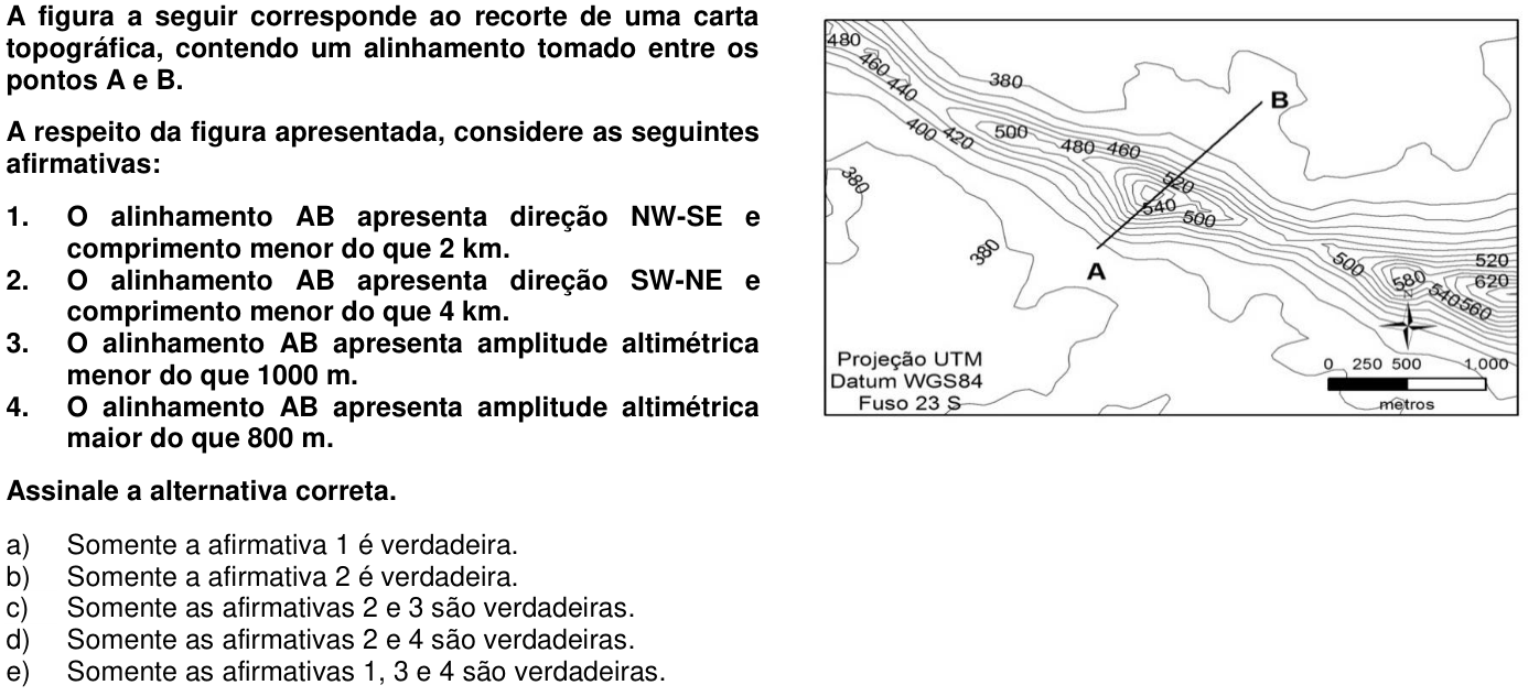 Questão 31 no caderno 1ª fase da UFPR 2013
