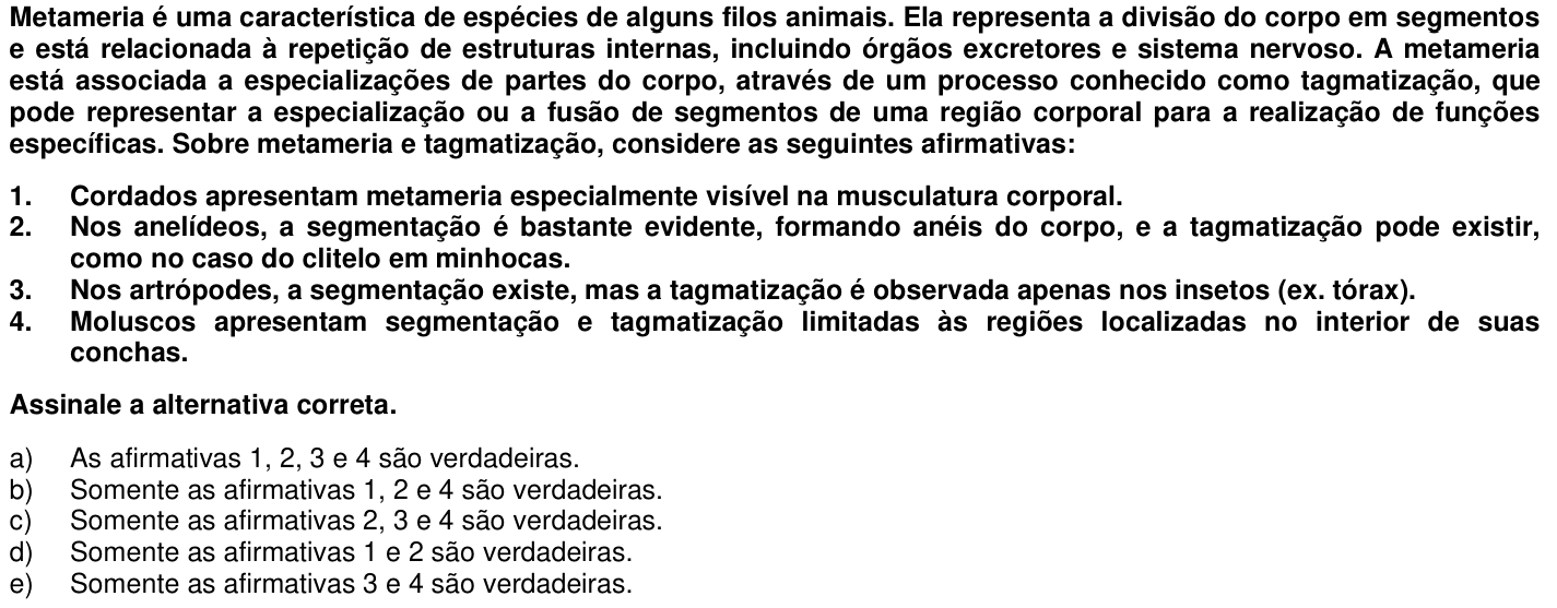 Questão 40 no caderno 1ª fase da UFPR 2013